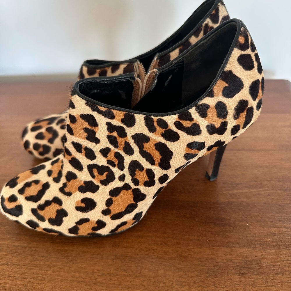 Cole Haan Animal Print Heeled Boots in Size 6